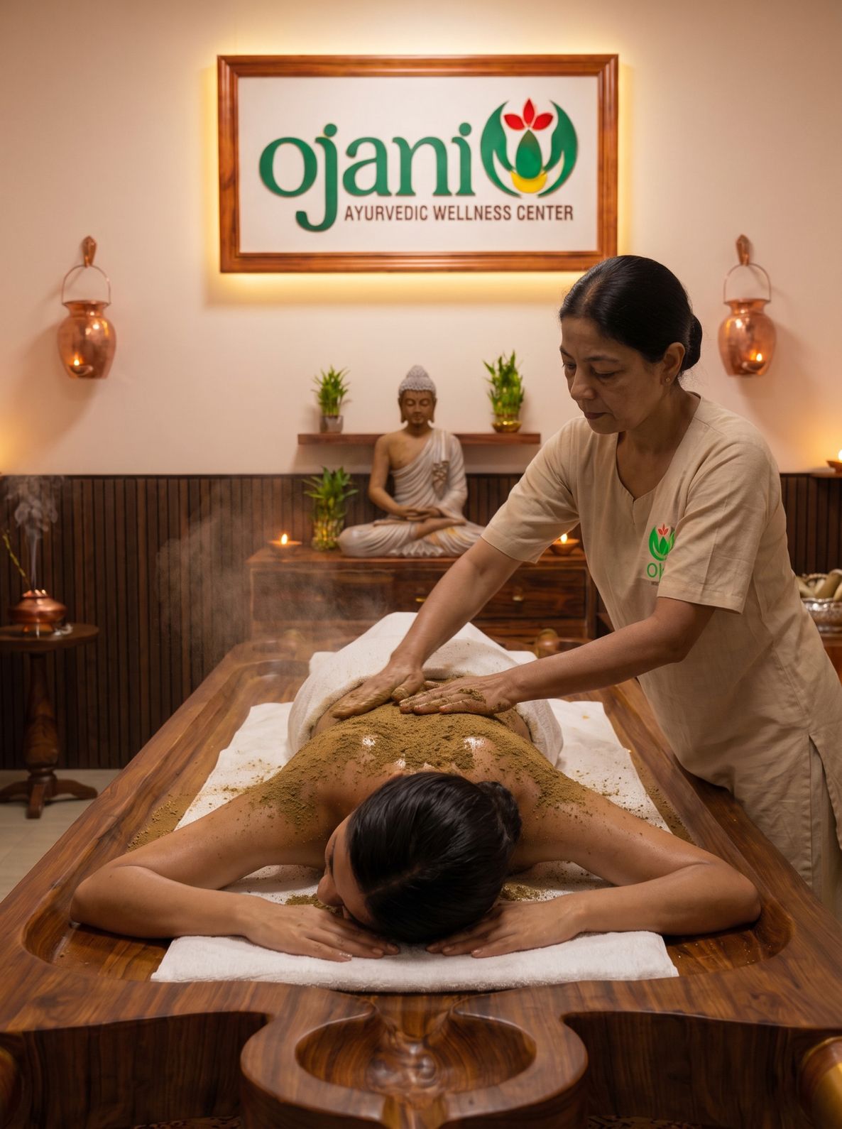 Traditional Kerala Ayurveda therapy at Ojani Wellness Center